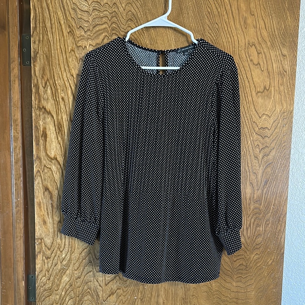 Black and White Polka Dot Women's Top